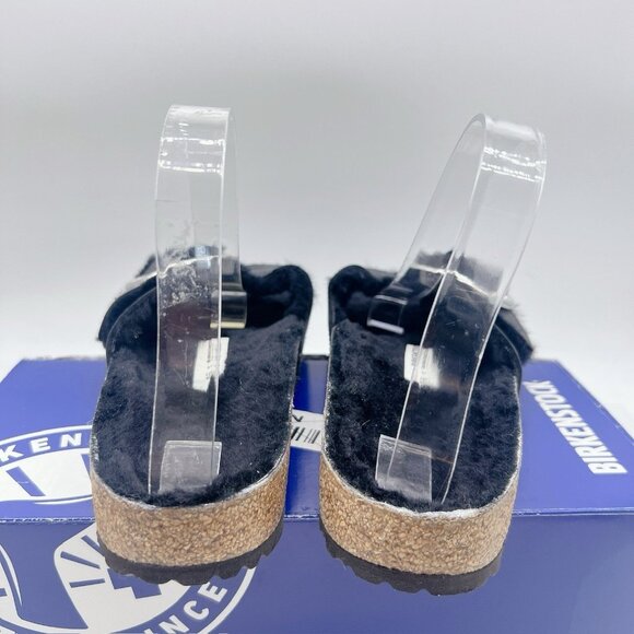 BIRKENSTOCK Madrid Big Buckle Sandal Shearling Black Womens EU 41 US 10- 10.5 - Picture 8 of 13